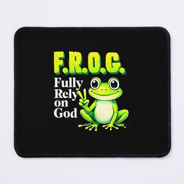 Item preview, FROG Fully Rely On God Christian Cute Frog Faith Art designed and sold by MiALopezArt.