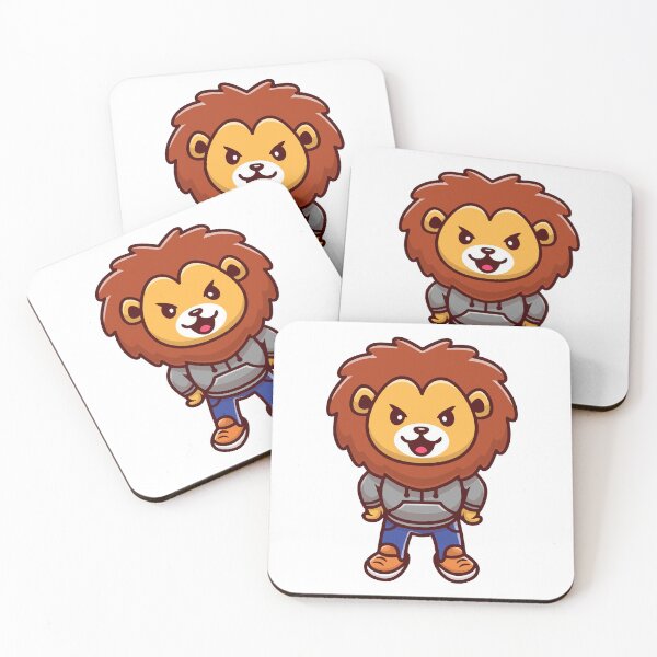 Item preview, Cute Little Lion Cub Wearing Grey Hoodie designed and sold by amamspk.