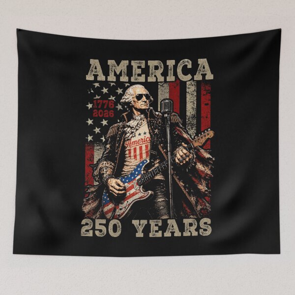 Item preview, George Washington Playing Guitar 4th July 250th Anniversary designed and sold by Patchina.