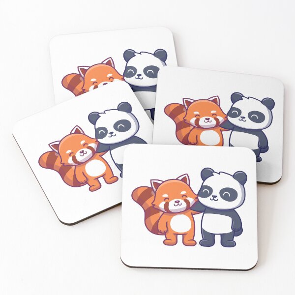 Item preview, Cute Red Panda and Giant Panda Best Friends designed and sold by amamspk.