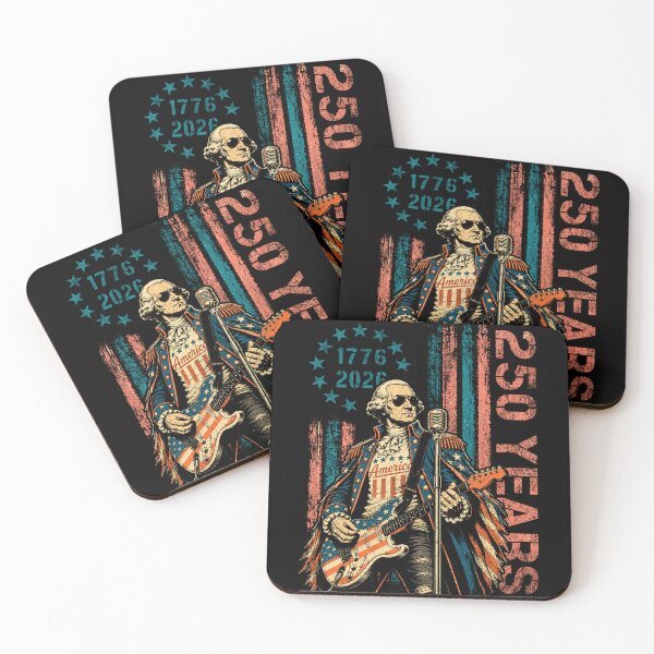 Item preview, George Washington Playing Guitar 4th July 250th Anniversary designed and sold by Patchina.