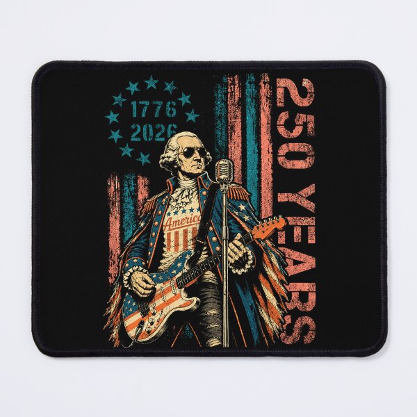 Item preview, George Washington Playing Guitar 4th July 250th Anniversary designed and sold by Patchina.