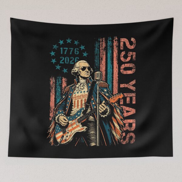 Item preview, George Washington Playing Guitar 4th July 250th Anniversary designed and sold by Patchina.