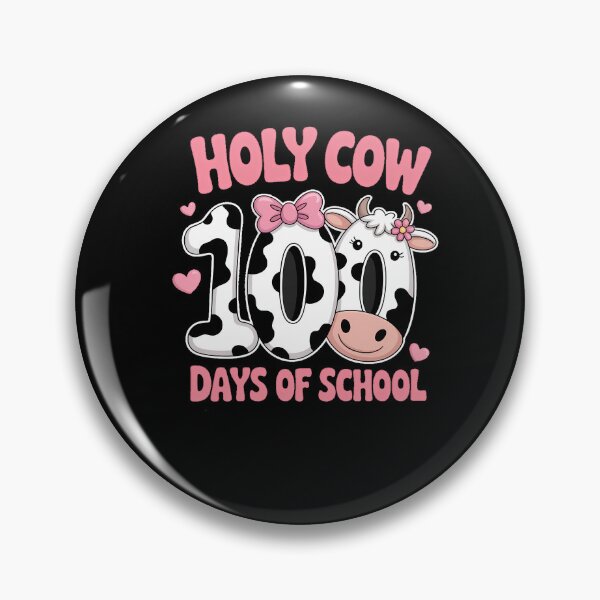 Item preview, 100th Day of School Pink Cow 100 Days of School Girl Teacher designed and sold by sailorjessiArt.
