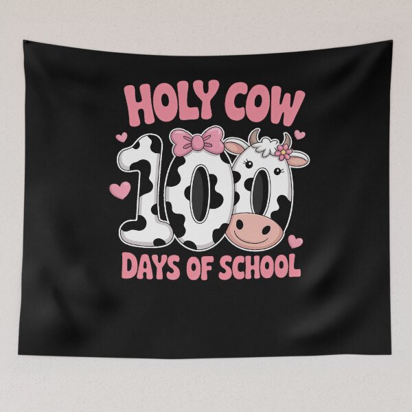 Item preview, 100th Day of School Pink Cow 100 Days of School Girl Teacher designed and sold by sailorjessiArt.