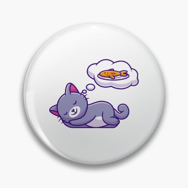 Item preview, Cute Sleeping Cat Dreaming About Delicious Fish designed and sold by amamspk.