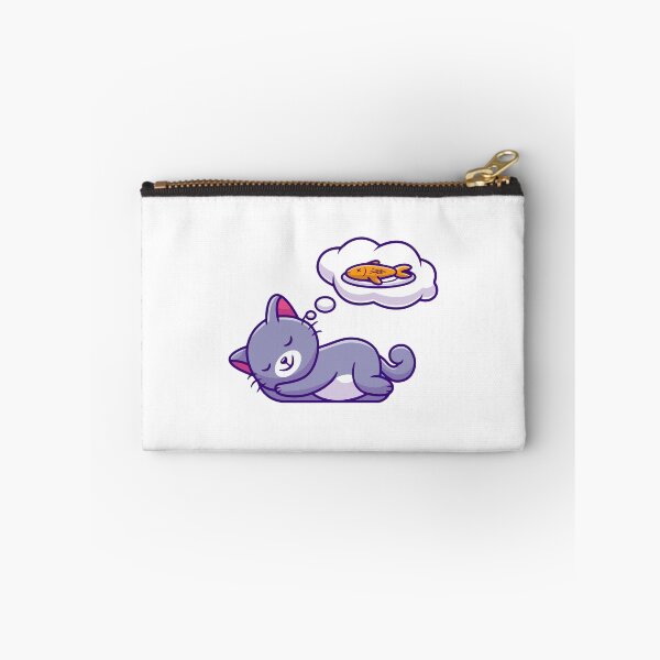 Item preview, Cute Sleeping Cat Dreaming About Delicious Fish designed and sold by amamspk.