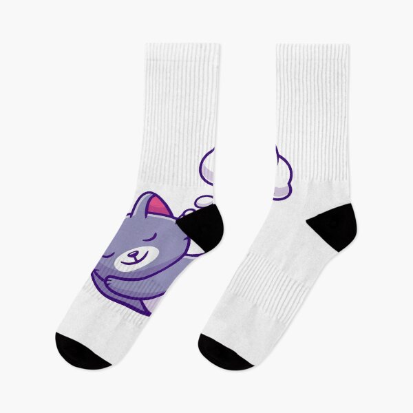 Item preview, Cute Sleeping Cat Dreaming About Delicious Fish designed and sold by amamspk.