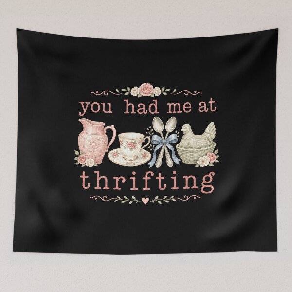 Item preview, You Had Me At Thrifting Retro Thrift designed and sold by KarimSoCute.