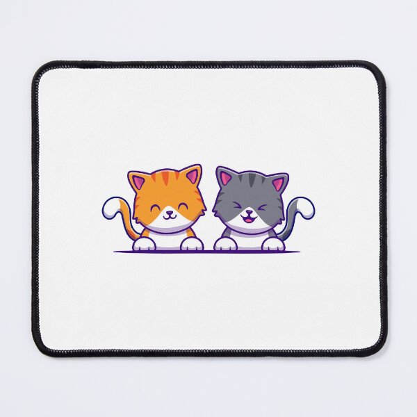 Item preview, Two Cute Peeking Cats Orange and Grey Kitten designed and sold by amamspk.