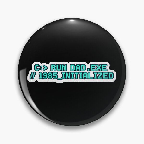 Item preview, Run Dad EXE Initialized Retro Gamer Dad Sticker designed and sold by FestivityFinds.