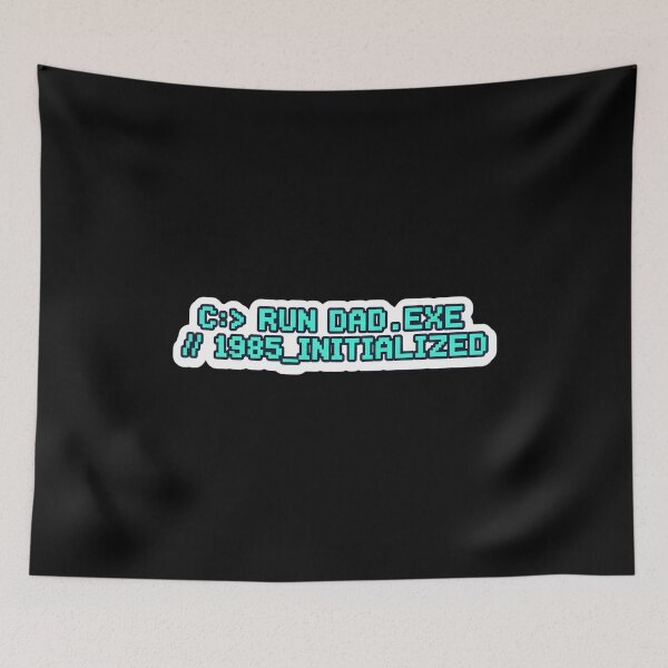 Item preview, Run Dad EXE Initialized Retro Gamer Dad Sticker designed and sold by FestivityFinds.