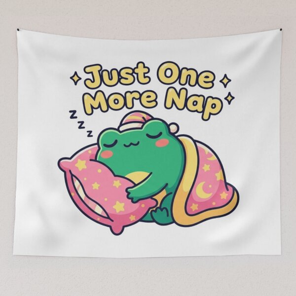 Item preview, Copy of Just One More Nap Frog – Sleepy Hoodie Frog Cozy Cartoon Design designed and sold by ArtsyExplorer.