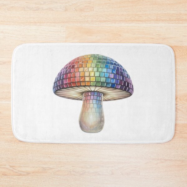 Item preview, Disco Ball Mushroom Rainbow Watercolor Groovy Art designed and sold by GymTanLaundry.