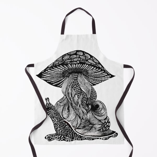 Item preview, Shroomie the Snail in Black and White designed and sold by MyTimeDesign.