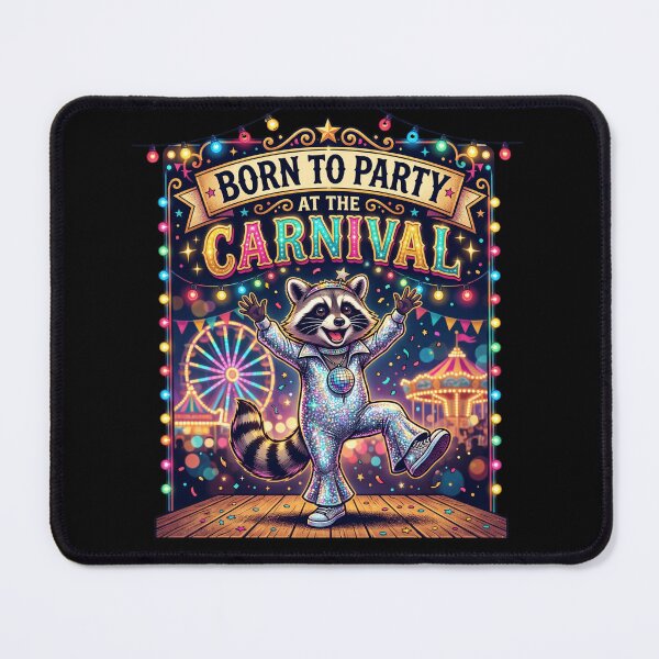 Item preview, Funny Disco Raccoon Carnival Party Lover Retro Festival Animal Meme Gift designed and sold by Im-Ara.