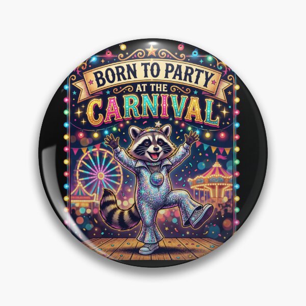 Item preview, Funny Disco Raccoon Carnival Party Lover Retro Festival Animal Meme Gift designed and sold by Im-Ara.
