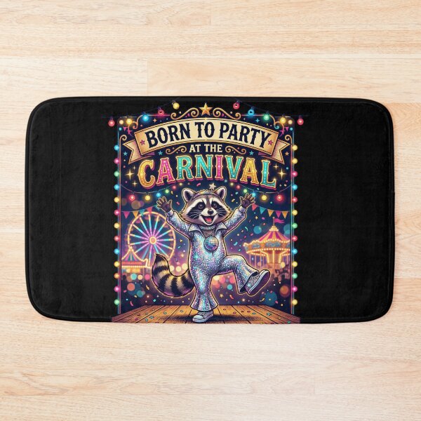Item preview, Funny Disco Raccoon Carnival Party Lover Retro Festival Animal Meme Gift designed and sold by Im-Ara.
