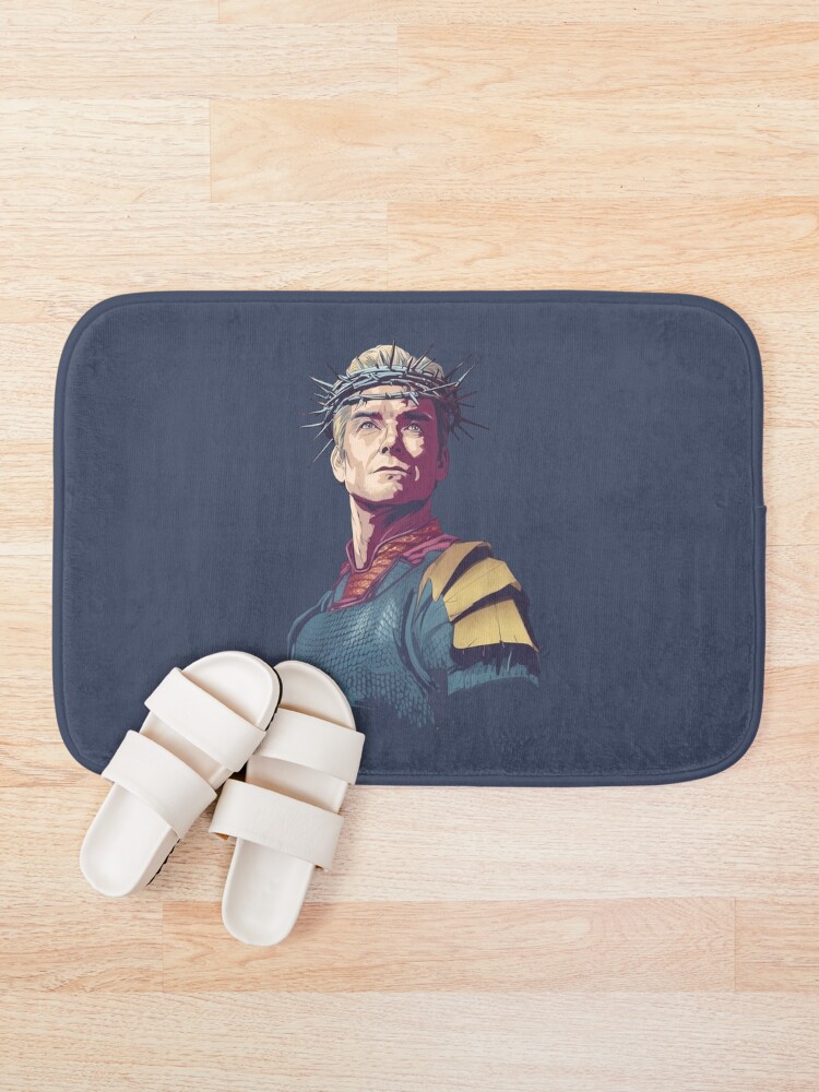 Thumbnail 1 of 6, Bath Mat, Homelander designed and sold by ilustracool.