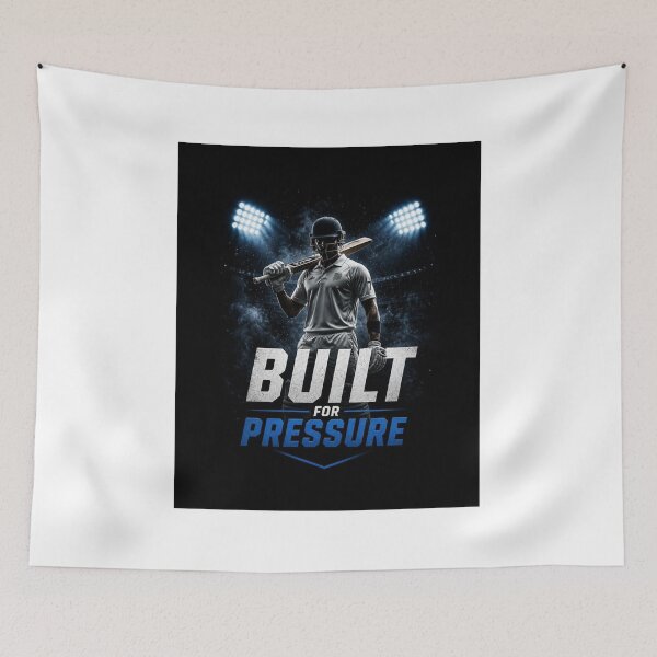 Item preview, Built For Pressure Cricket Streetwear T-Shirt | Motivational Sports Graphic Tee designed and sold by Atharva-threads.