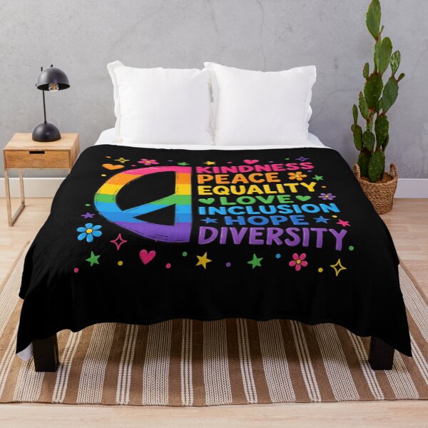 Item preview, Kindness Peace Equality Love Inclusion Hope Diversity LGBTQ designed and sold by KarimSoCute.