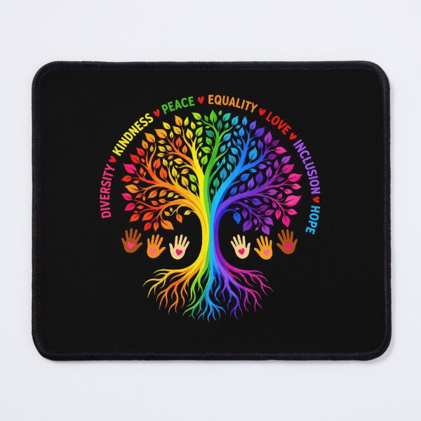 Item preview, Kindness Peace Equality Love Inclusion Hope Diversity Rainbow Tree designed and sold by KarimSoCute.