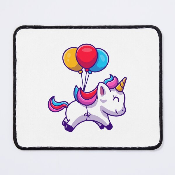 Item preview, Cute Flying Unicorn with Colorful Balloons designed and sold by dmladero.