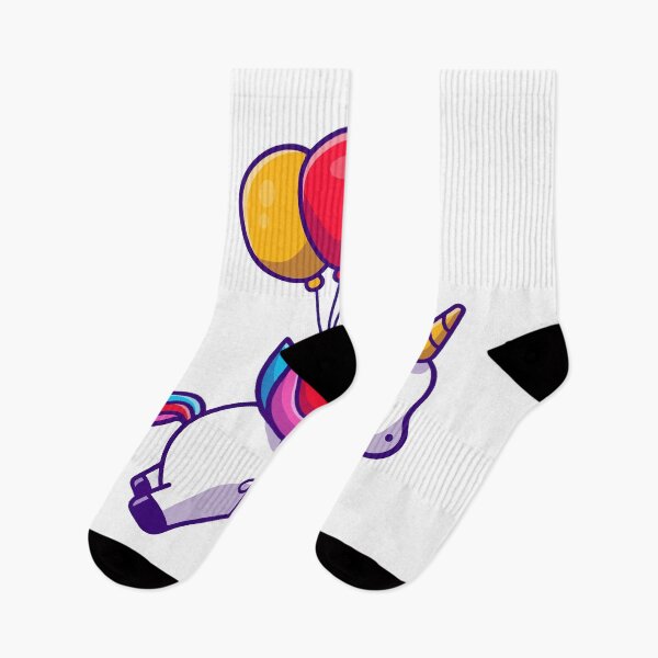 Item preview, Cute Flying Unicorn with Colorful Balloons designed and sold by dmladero.