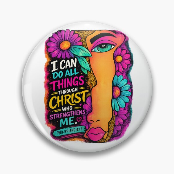 Item preview, I Can Do All Things Through Christ | Philippians 4:13 Christian Floral Faith Art designed and sold by Ashes to Artistry.