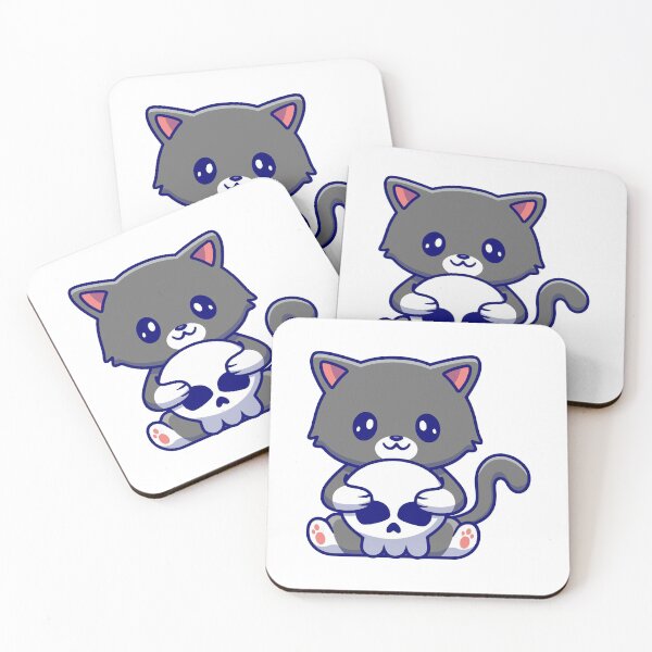 Item preview, Cute Goth Cat Holding a Skull designed and sold by dmladero.