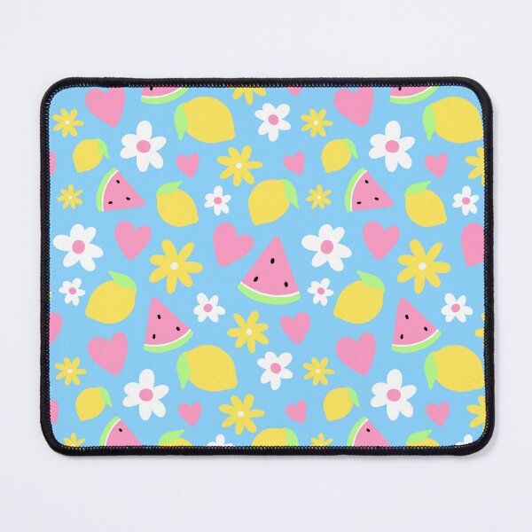 Item preview, Zesty Flower Fruit Blue Seamless Pattern designed and sold by flossistudio.