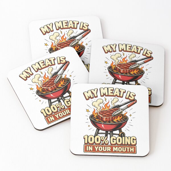 Item preview, My Meat is 100% Going in Your Mouth Funny BBQ designed and sold by KarimSoCute.