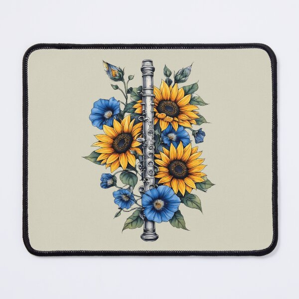 Item preview, Sunflower Symphony and Concert Flute - World Music Day designed and sold by Art-Arcade6.