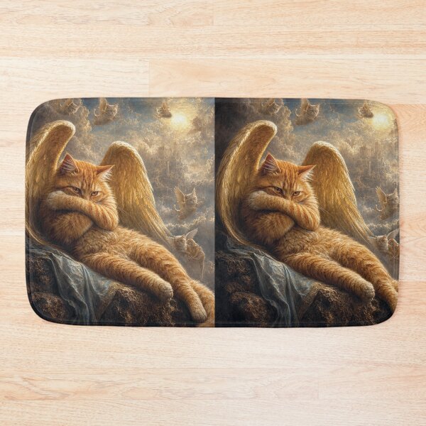 Item preview, Fallen Angel Cat - Funny Classical Painting Parody designed and sold by merchxwear.