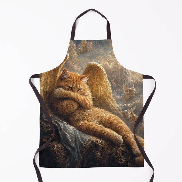 Item preview, Fallen Angel Cat - Funny Classical Painting Parody designed and sold by merchxwear.