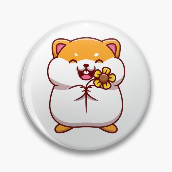 Item preview, Cute Happy Hamster Holding a Sunflower designed and sold by dmladero.