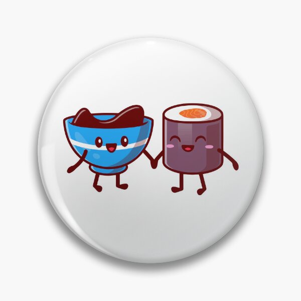 Item preview, Cute Sushi and Soy Sauce Friends Holding Hands designed and sold by dmladero.