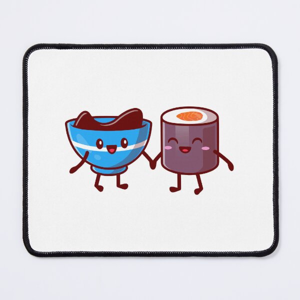 Item preview, Cute Sushi and Soy Sauce Friends Holding Hands designed and sold by dmladero.