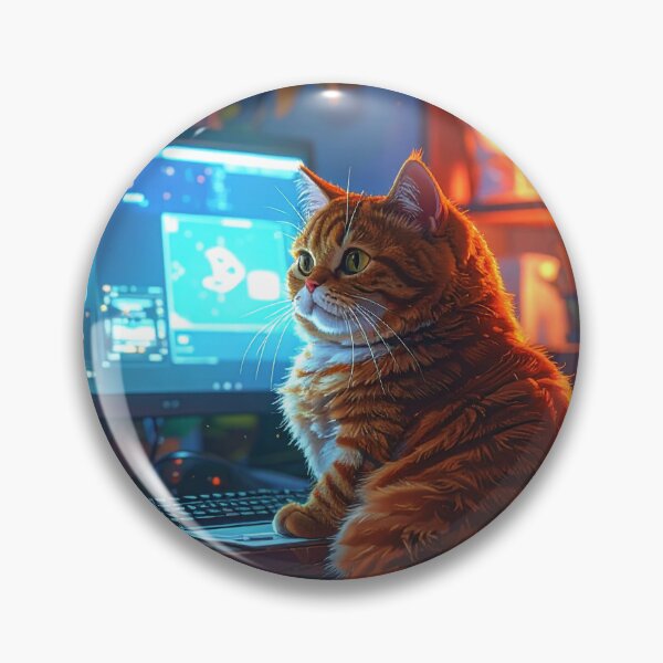 Item preview, Cozy Lofi Gamer Cat Setup Illustration designed and sold by Kavin786.