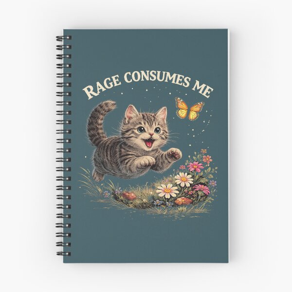 Item preview, Cute Cat Rage Consumes Me Funny Floral Cat Meme designed and sold by roycehopkins.