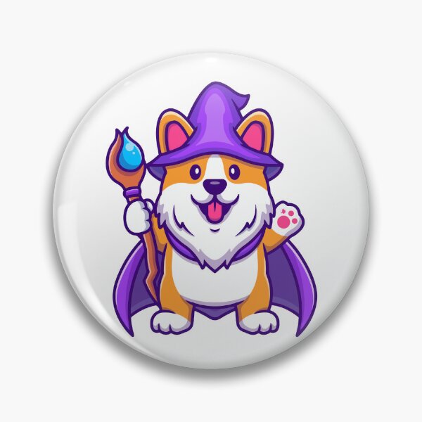 Item preview, Cute Wizard Corgi Dog with Magic Staff designed and sold by dmladero.