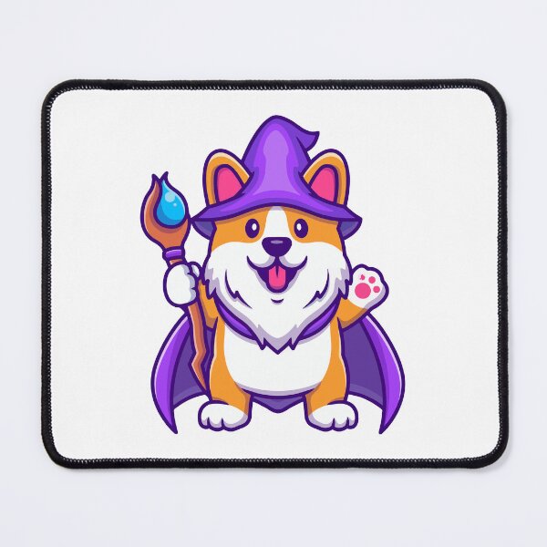 Item preview, Cute Wizard Corgi Dog with Magic Staff designed and sold by dmladero.