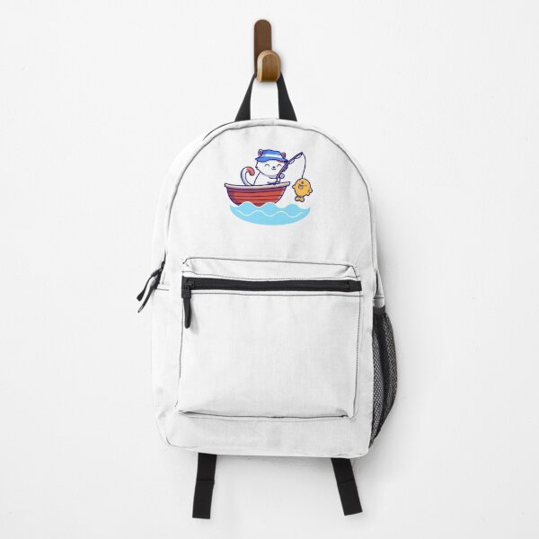 Item preview, Cute Cat Fishing in Boat catching Goldfish designed and sold by dmladero.