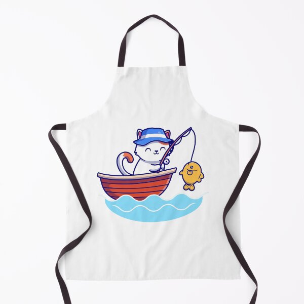 Item preview, Cute Cat Fishing in Boat catching Goldfish designed and sold by dmladero.