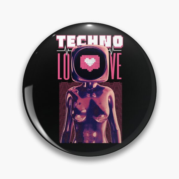 Item preview, TECHNO - Love Tech Screen (White) designed and sold by Discothreadz.