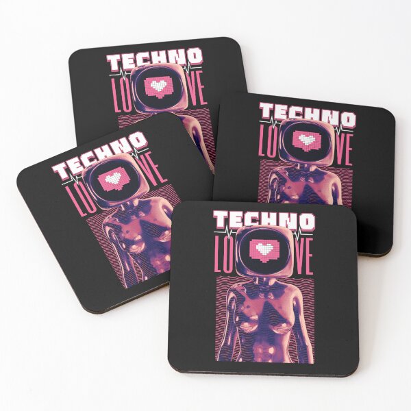 Item preview, TECHNO - Love Tech Screen (White) designed and sold by Discothreadz.