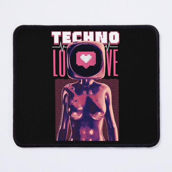 Item preview, TECHNO - Love Tech Screen (White) designed and sold by Discothreadz.