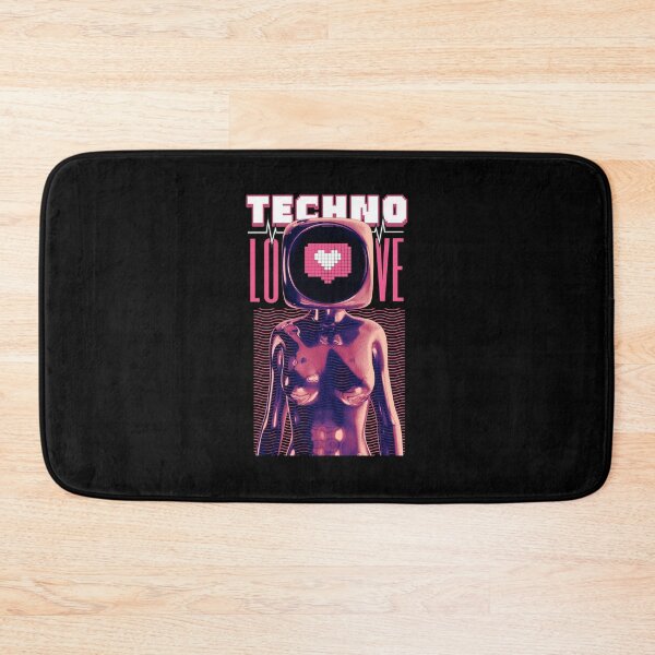 Item preview, TECHNO - Love Tech Screen (White) designed and sold by Discothreadz.