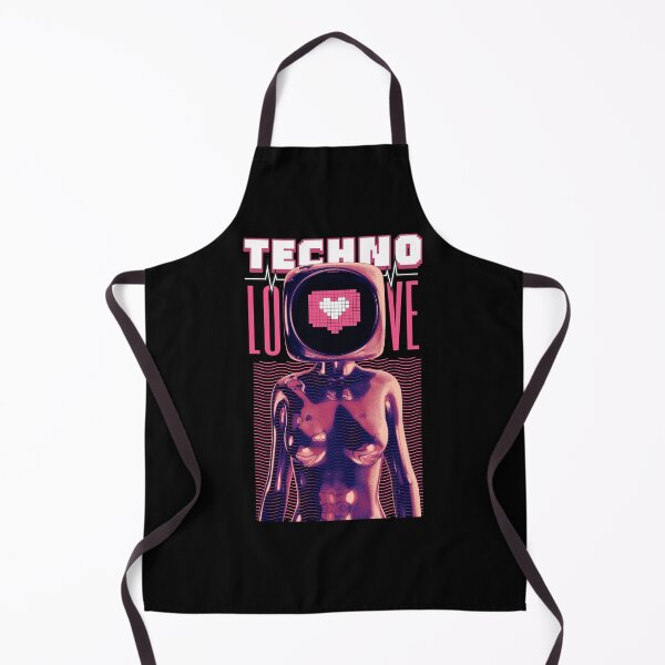 Item preview, TECHNO - Love Tech Screen (White) designed and sold by Discothreadz.