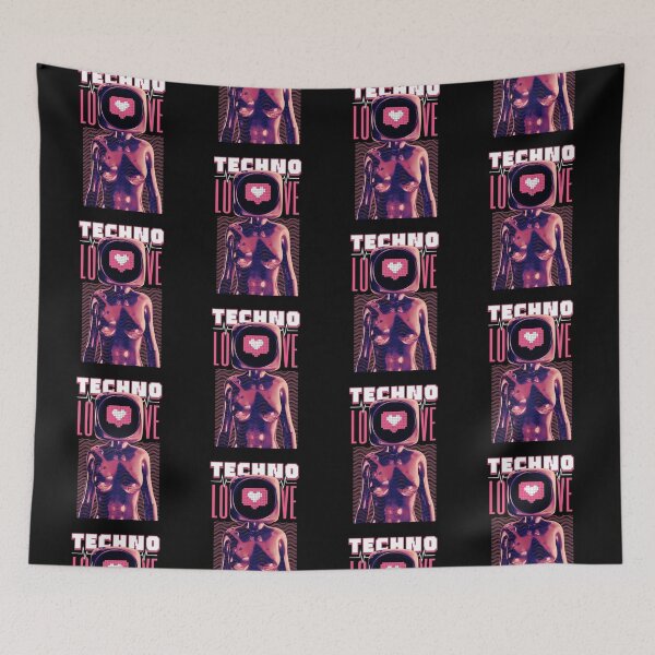 Item preview, TECHNO - Love Tech Screen (White) designed and sold by Discothreadz.